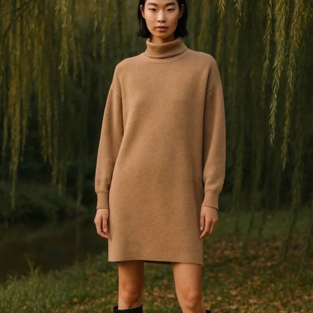 Babaton Maclean Camel Knit Dress